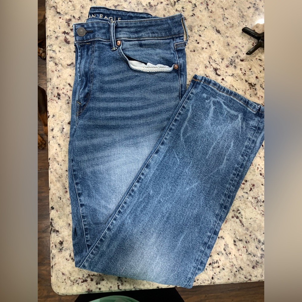 American Eagle Men’s Original Straight Medium Wash Jeans Denim